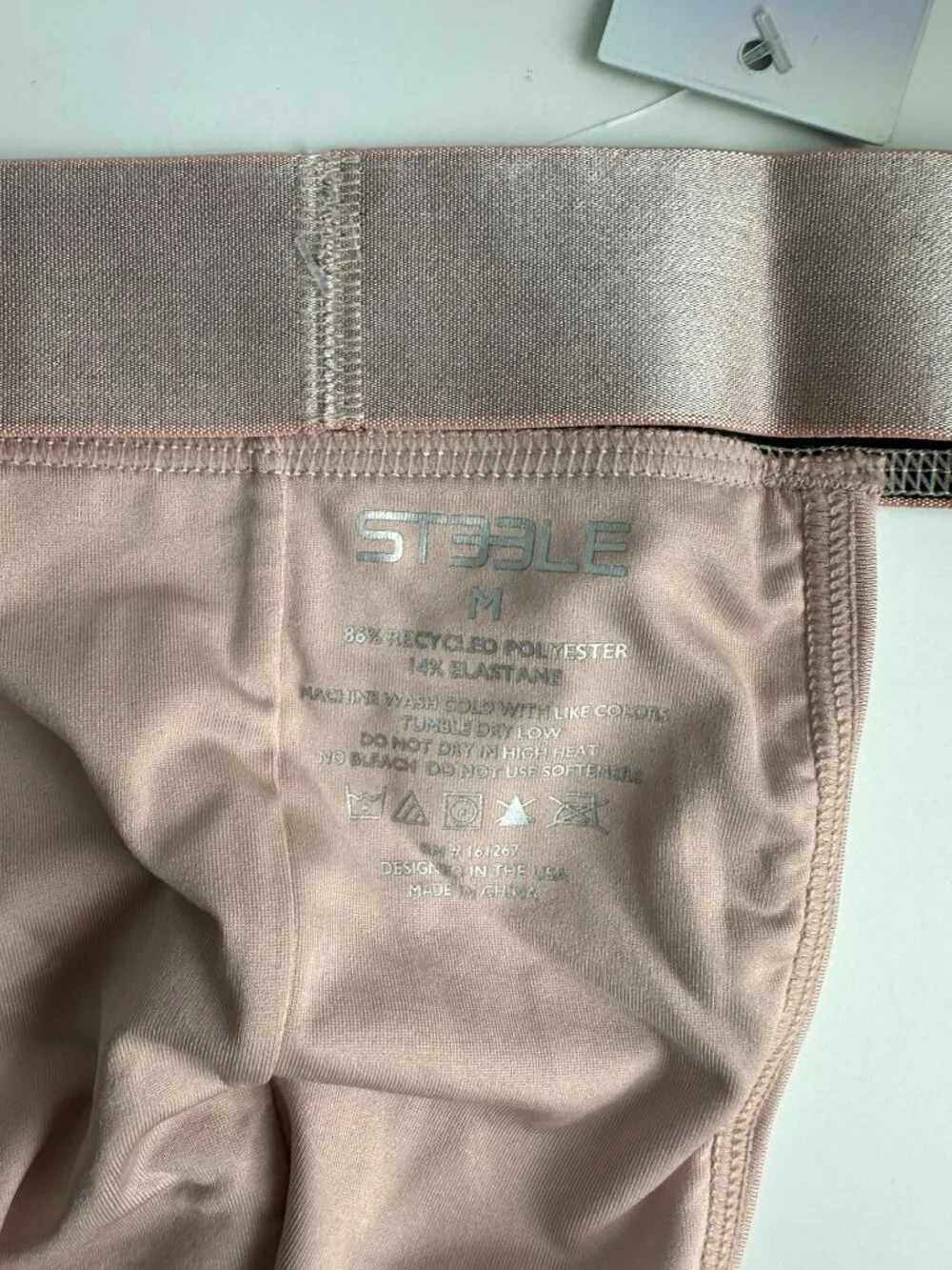 ST33LE - Champagne Skin Tone Recycled Polyester Jockstrap (M)